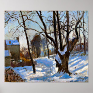 Póster Paisaje invernal en Loiveciennes Camille Pissarro