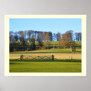 Póster Paisaje invernal en Somerset