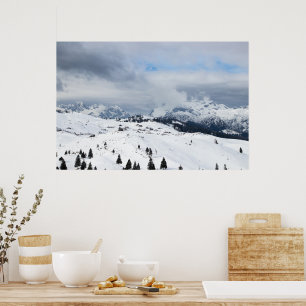 Póster Paisaje invernal en Velika Planina, Eslovenia