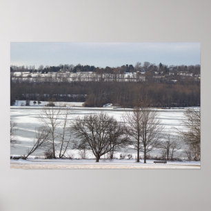 Póster Paisaje invernal Frozen Lake Poster