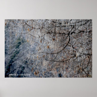Póster Paisaje invernal mágico