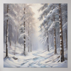 Póster Paisaje Invernal Mágico