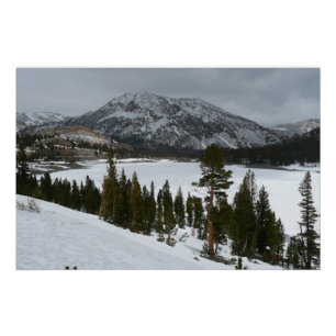 Póster Paisaje invernal Snowy Ellery Lake California