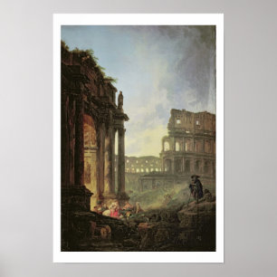 Póster Paisaje italiano