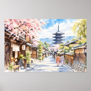 Póster Paisaje Japonés