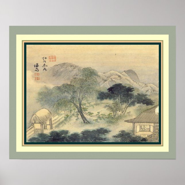 Póster Paisaje literato de Jeong Seon Siglo XVIII-16x20 (Frente)