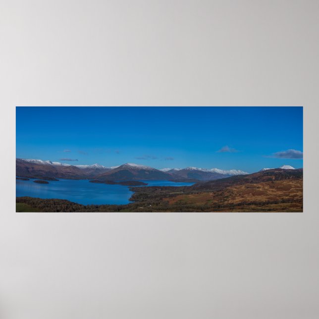 Póster Paisaje Loch Lomond de Conic Hill Panorama (Frente)
