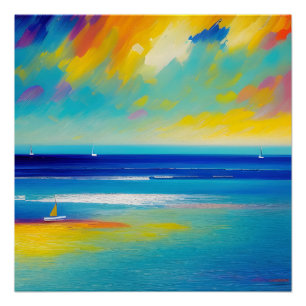 Póster Paisaje marino 10 “Atrapado en la arena”.