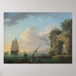 Póster Paisaje marino, 1748