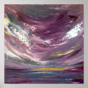 Póster Paisaje marino abstracto