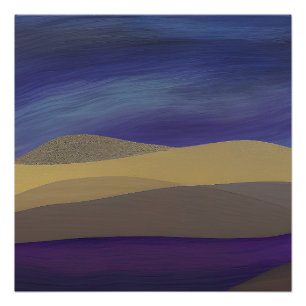 Póster Paisaje marino abstracto Dunas fracturadas 15