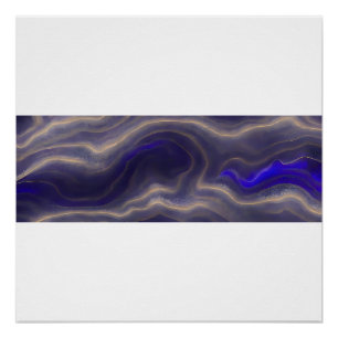 Póster Paisaje marino abstracto olas fracturadas 03