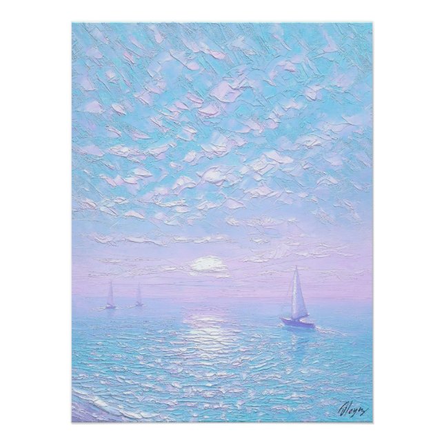 Póster Paisaje marino agradable (Anverso)
