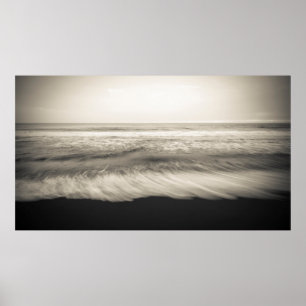 Póster Paisaje marino B&W, Hawái