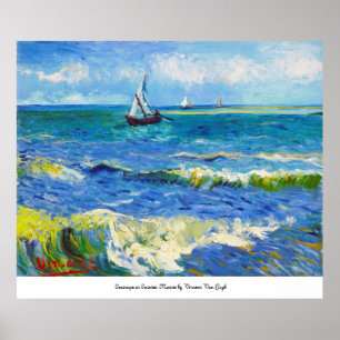 Póster Paisaje marino en Saintes-Maries Vincent van Gogh