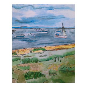 Póster Paisaje marino Essex Thorpe/bahía