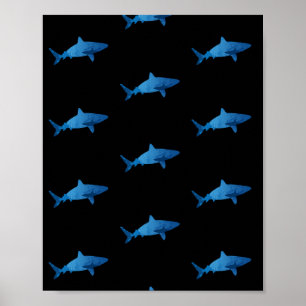 Póster Paisaje marino submarino del Tiburón