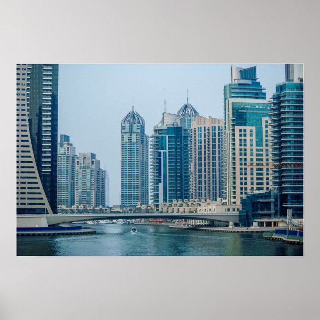 Póster Paisaje marítimo de Dubai (Frente)