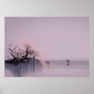 Póster Paisaje minimalista de Zen