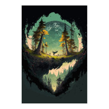 Paisaje moderno del cráter con fondo planetario P