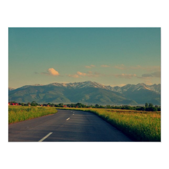 Póster Paisaje montañoso (Anverso)