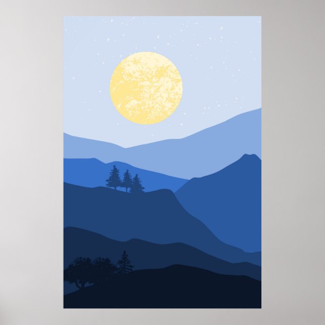 Póster Paisaje montañoso (Frente)