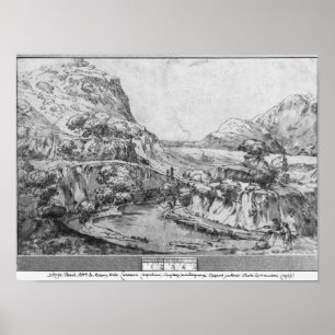 Póster Paisaje montañoso