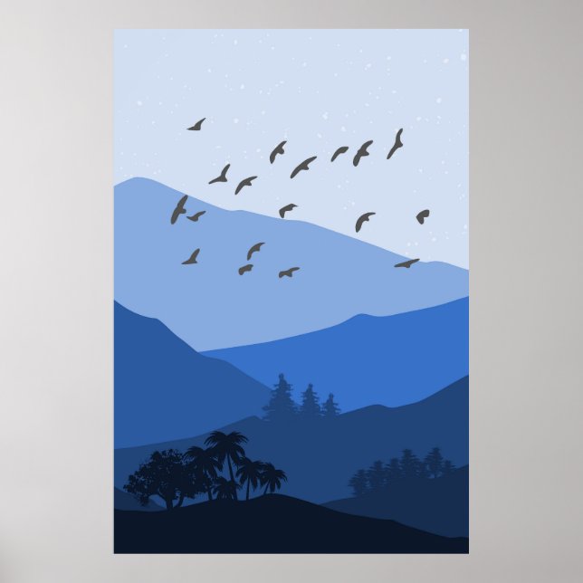 Póster Paisaje montañoso (Frente)