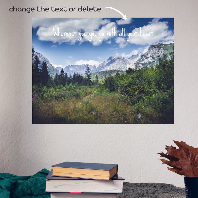 Póster Paisaje montañoso de verano con pradera (Subido por el creador)