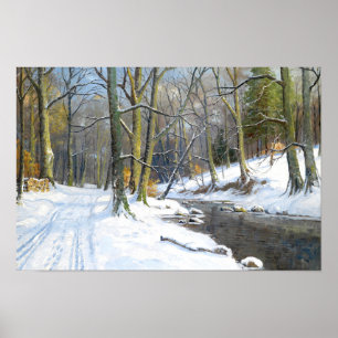 Póster Paisaje montañoso en invierno
