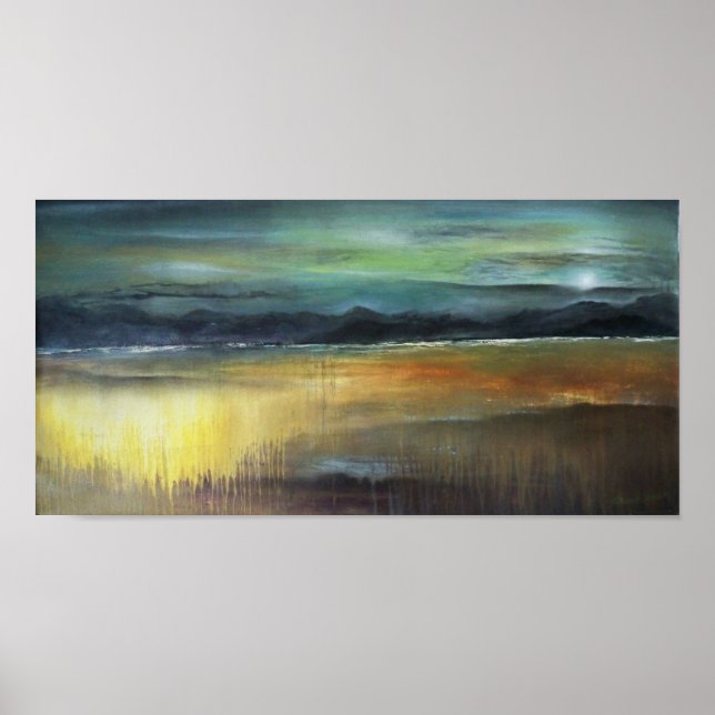 Póster Paisaje montañoso macizo (Frente)