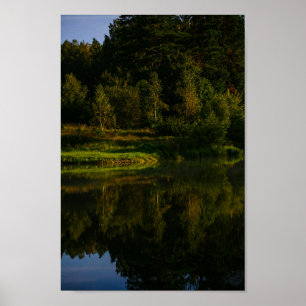 Póster Paisaje natural Lago Scenery Árboles del Canal