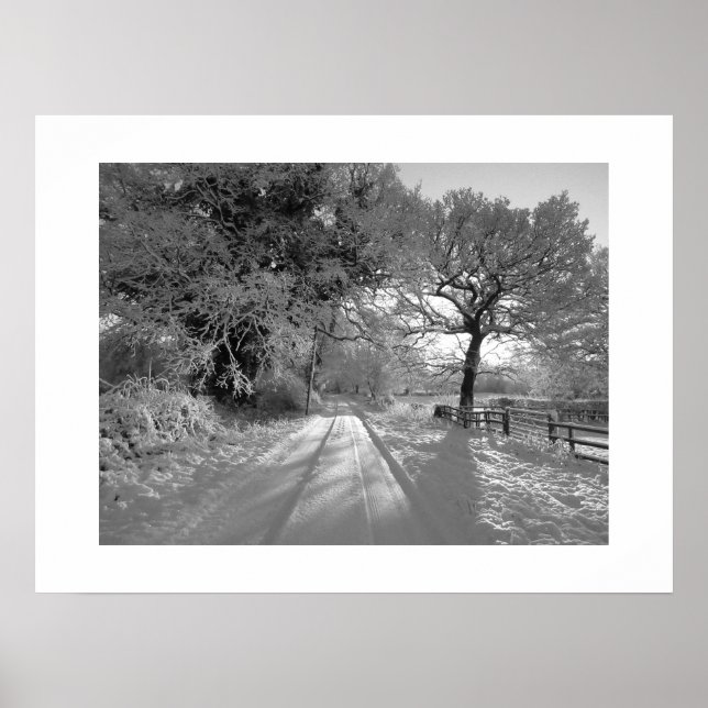 Póster Paisaje nevado: Cheshire (Frente)