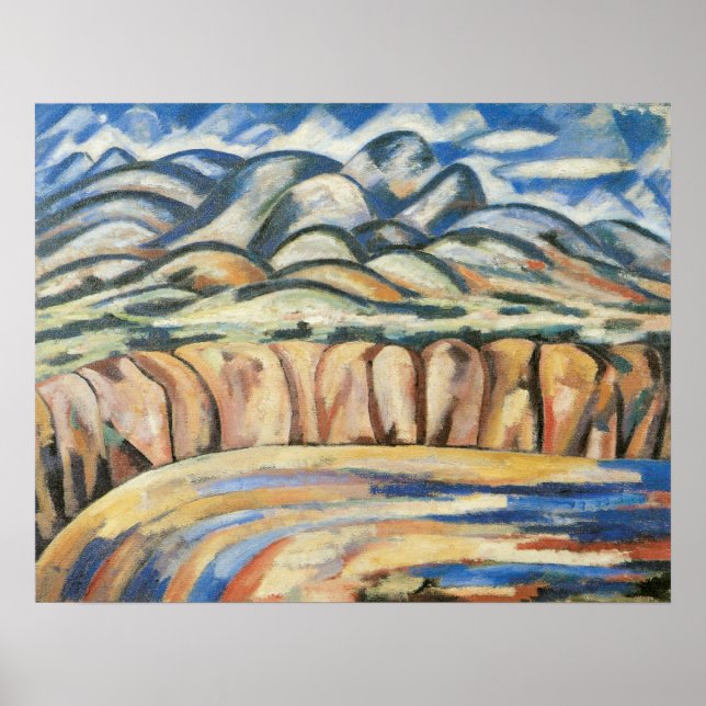 Póster Paisaje, Nuevo México por Marsden Hartley, Bella A (Frente)
