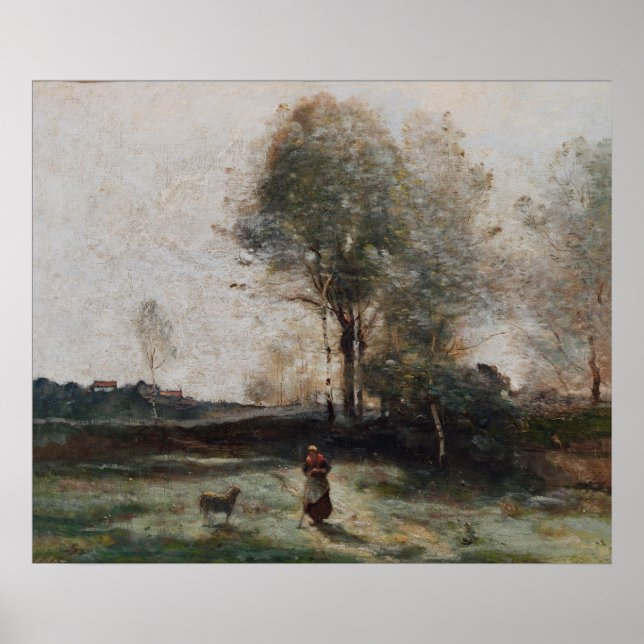 Póster Paisaje o, mañana en el campo (Frente)