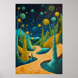 Póster Paisaje oncópico surrealista de 1815