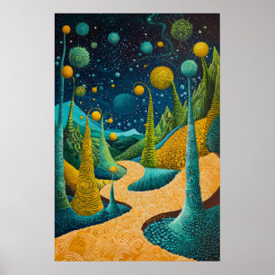 Póster Paisaje oncópico surrealista de 1815