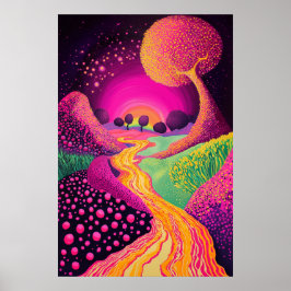 Póster Paisaje oncósmico surrealista de 1804