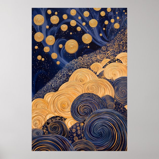 Póster Paisaje oncósmico surrealista de 1810 (Frente)