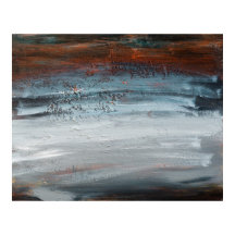 Paisaje oscuro Resumen acrílico sobre lienzo