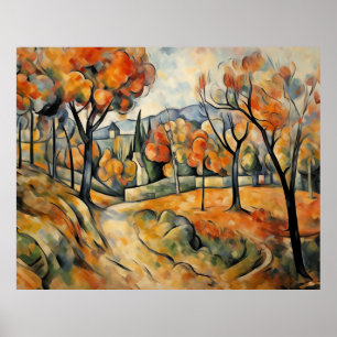 Póster Paisaje otoñal