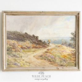 Póster Paisaje otoñal Caída Árboles vintage pintura