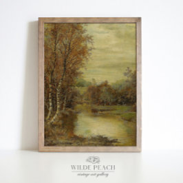 Póster Paisaje otoñal CaídaPintura vintage de árboles