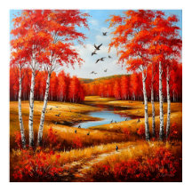 Paisaje otoñal con follaje vibrante