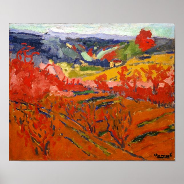 Póster Paisaje otoñal | Maurice de Vlaminck | (Frente)