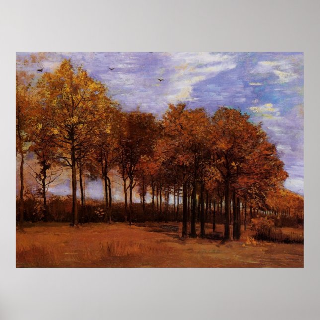 Póster Paisaje otoñal, Vincent van Gogh (Frente)