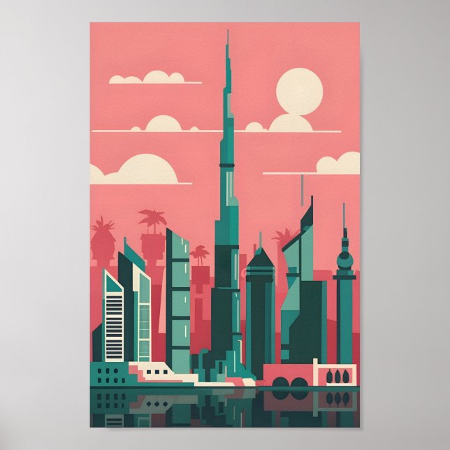 Póster Paisaje paisajístico 4K de Dubai Elegance (Frente)