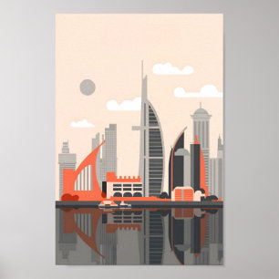 Póster Paisaje paisajístico 4K de Dubai Elegance