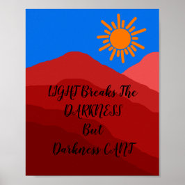 Póster Paisaje paisajístico de montaña pintado a mano