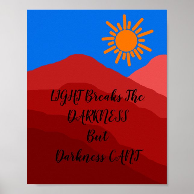 Póster Paisaje paisajístico de montaña pintado a mano (Frente)